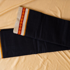Black with Grey Border Narayanpet Cotton Saree